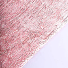 Metallic Tinsel Polyester 12"x108" Table Runner Rose Gold - Shimmery Fringe Shag Table Decor