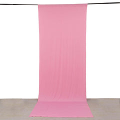 Pink 4-Way Stretch Spandex Event Curtain Drapes, Wrinkle Freet Backdrop Event Panel with Rod Pockets - 5ftx14ft