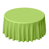 Polyester 120" Round Tablecloth Apple Green - Seamless Wrinkle-Resistant Table Cover