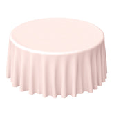 Polyester 120" Round Tablecloth Blush - Seamless Wrinkle-Resistant Table Cover