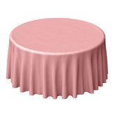 Polyester 120" Round Tablecloth Dusty Rose - Seamless Wrinkle-Resistant Table Cover