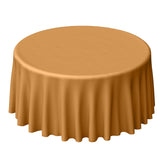 Polyester 120" Round Tablecloth Gold - Seamless Wrinkle-Resistant Design for Weddings