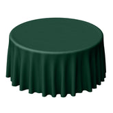 Polyester 120" Round Tablecloth Hunter Emerald Green - Seamless Wrinkle-Resistant Table Cover