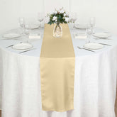 Polyester 12"x108" Table Runner Champagne - Durable & Wrinkle-Resistant Table Decor