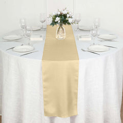 Polyester 12"x108" Table Runner Champagne - Durable & Wrinkle-Resistant Table Decor