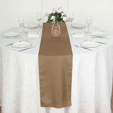 Polyester 12"x108" Table Runner Taupe - Durable & Wrinkle-Resistant Table Decor