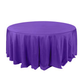 Polyester 132" Round Tablecloth Purple - Seamless Chic Table Cover