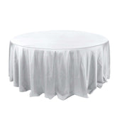 Polyester 132" Round Tablecloth Silver - Seamless Chic Table Cover