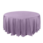 Polyester 132" Round Tablecloth Violet Amethyst - Seamless Chic Table Cover