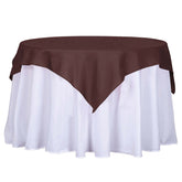 Polyester 54"x54" Table Overlay Square Tablecloth Chocolate - Wrinkle-Resistant & Durable Table Cover