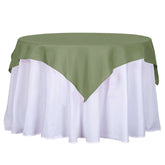 Polyester 54"x54" Table Overlay Square Tablecloth Dusty Sage Green - Wrinkle-Resistant & Durable Table Cover