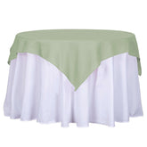 Polyester 54"x54" Table Overlay Square Tablecloth Sage Green - Wrinkle-Resistant & Durable Table Cover