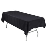 Polyester 54"x96" Rectangle Tablecloth Black - Wrinkle-Resistant & Easy-to-Care Table Cover