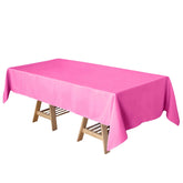 Polyester 60"x102" Rectangle Tablecloth Fuchsia - Durable and Stylish Table Cover