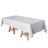 Polyester 60"x102" Rectangle Tablecloth Silver - Durable and Stylish Table Cover