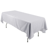 Polyester 60"x126" Rectangle Tablecloth Silver - Wrinkle-Resistant Table Cover