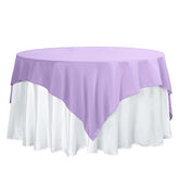 Polyester 70"x70" Table Overlay Square Tablecloth Lavender Lilac - Wrinkle-Resistant & Durable Table Cover