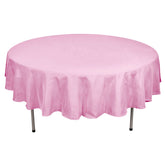 Polyester 90" Round Tablecloth Pink - Stain & Wrinkle-Resistant Table Cover