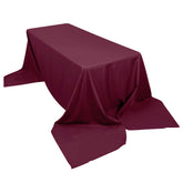 Polyester 90"x156" Rectangle Tablecloth Burgundy - Seamless Wrinkle-Resistant Table Cover
