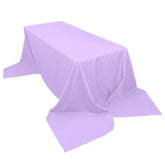 Polyester 90"x156" Rectangle Tablecloth Lavender Lilac - Seamless Wrinkle-Resistant Table Cover