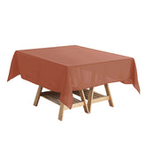 Polyester Square 54"x54" Tablecloth Terracotta (Rust) - Wrinkle-Resistant & Durable Table Cover