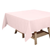 Polyester Square 70"x70" Tablecloth Blush - Wrinkle-Resistant & Durable Table Cover