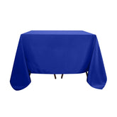 Polyester Square 90"x90" Tablecloth Royal Blue - Wrinkle-Resistant & Durable Table Cover