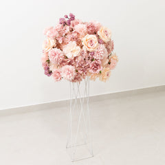 22-Inch Dusty Rose Silk Flower Grand Centerpiece – Pre-Arranged Artificial Rose, Hydrangea & Chrysanthemum Ball for Wedding & Event Décor