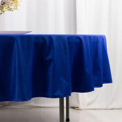 Scuba Round 90" Tablecloth Royal Blue - Wrinkle Free & Stain Resistant Table Cover
