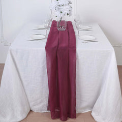 Chiffon 6ft Table Runner Burgundy - Flowy & Lightweight Table Decor
