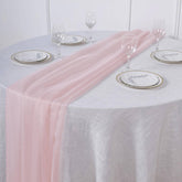 Chiffon 6ft Table Runner Blush - Flowy & Lightweight Table Decor