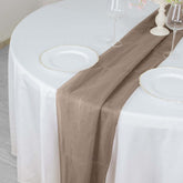 Chiffon 6ft Table Runner Taupe - Flowy & Lightweight Table Decor