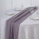 Chiffon 6ft Table Runner Violet Amethyst - Flowy & Lightweight Table Decor