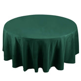 Premium Polyester 108" Round Tablecloth Hunter Emerald Green - Wrinkle-Resistant 220GSM Table Cover