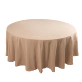 Premium Polyester 108" Round Tablecloth Nude - Wrinkle-Resistant 220GSM Table Cover