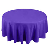 Premium Polyester 108" Round Tablecloth Purple - Wrinkle-Resistant 220GSM Table Cover