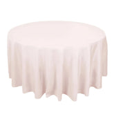 Premium Polyester 120" Round Tablecloth Blush - Seamless 220GSM Wrinkle-Resistant Table Cover