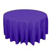 Premium Polyester 120" Round Tablecloth Purple - Seamless 220GSM Wrinkle-Resistant Table Cover