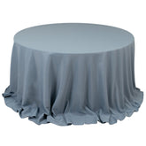 Premium Polyester 132" Round Tablecloth Dusty Blue - Seamless 220GSM Wrinkle-Resistant Table Cover