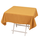 Premium Polyester 54"x54" Square Tablecloth Gold - Stain and Wrinkle-Resistant 220GSM Finish for Weddings & Events