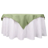 Premium Polyester 54"x54" Table Overlay Square Tablecloth Dusty Sage Green - 220GSM Stain and Wrinkle-Resistant Table Topper