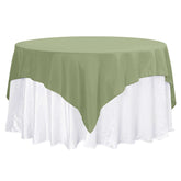 Premium Polyester 70"x70" Table Overlay Square Tablecloth Dusty Sage 220GSM Wrinkle-Resistant Table Cover