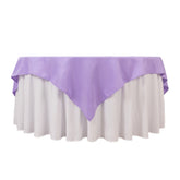 Premium Polyester 70"x70" Table Overlay Square Tablecloth Lavender Lilac 220GSM Wrinkle-Resistant Table Cover