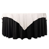 Scuba 70"x70" Table Overlay Square Tablecloth Ivory - Wrinkle Free & Stain Resistant Table Cover