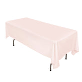 Scuba Rectangular 60"x102" Tablecloth Blush - Wrinkle Free & Stain Resistant Table Cover