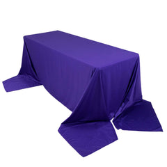 Scuba Rectangular 90"x156" Tablecloth Purple - Wrinkle Free, Stain Resistant & Seamless Table Cover