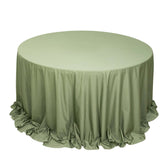 Scuba Round 132" Tablecloth Dusty Sage Green - Wrinkle Free & Stain Resistant Seamless Table Cover