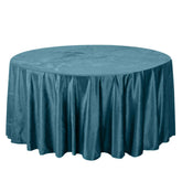 Premium Velvet 120" Round Tablecloth Peacock Teal - Reusable Soft & Seamless Table Cover