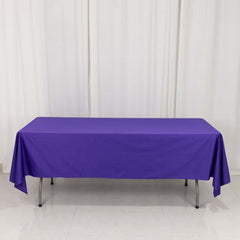 Scuba Rectangular 60"x102" Tablecloth Purple - Wrinkle Free & Stain Resistant Table Cover