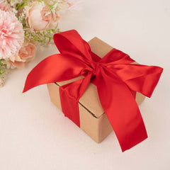 50 Yards 1.5" Red Single Face Decorative Satin Ribbon